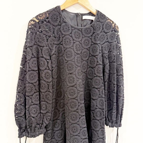 See By Chloe Black Lace Long Sleeve Dress size 34 - Picture 2 of 14